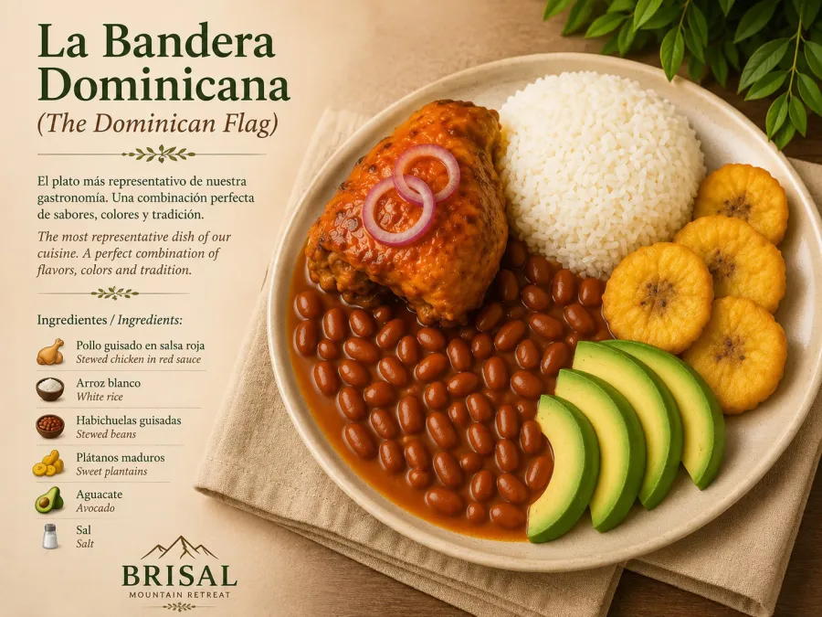 La Bandera Dominicana (The Dominican Flag) — The most representative dish of our cuisine — a perfect combination of flavors, colors and tradition.
