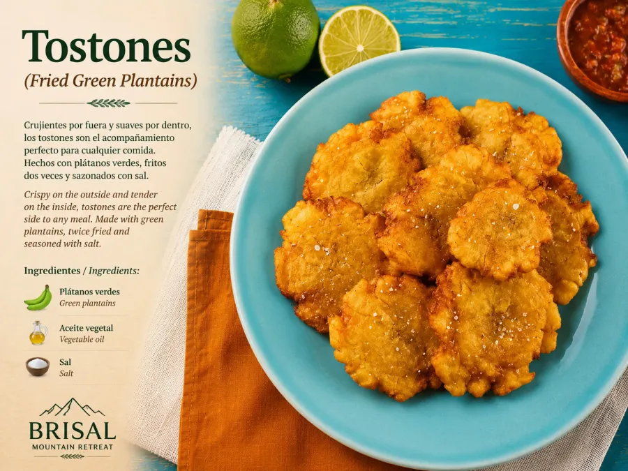 Tostones (Fried Green Plantains) — Crispy on the outside and tender on the inside — the perfect side to any meal, twice fried and seasoned with salt.